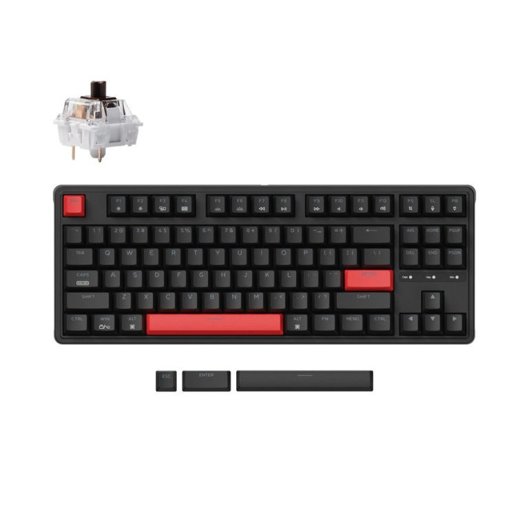 Keychron C3 Pro (C3P-H3) RGB QMK/VIA Mechanical Brown Switch - Hot Swappable 80% US Layout