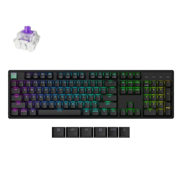 Keychron K10 HE (K10H-J1) Shine-Through Wireless Magnetic Hall Effect RGB Keyboard 100% US Layout