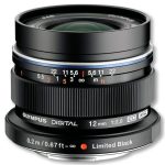 Olympus 12mm 1:2.0 BLACK M.ZUIKO DIGITAL (EW-M1220) Lense Micro FT