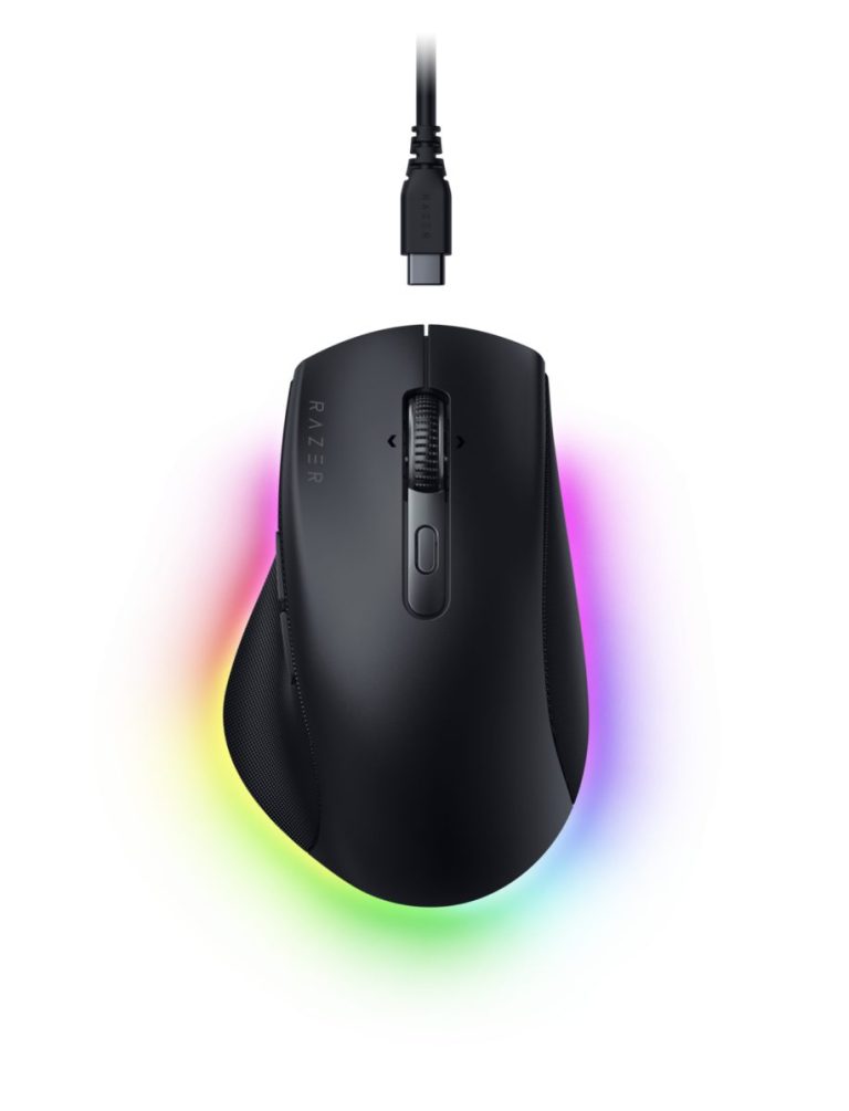 Razer PRO CLICK V2 - Wireless Ergonomic Mouse - ChatGPT AI - RGB Gaming - Long Battery