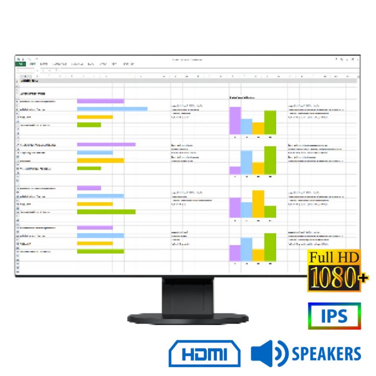 Used Monitor FlexScan EV2456 IPS LED/Eizo/24``FHD/1920x1200/Wide/Black/w/Sreakers/D-SUB & DVI-D & DP