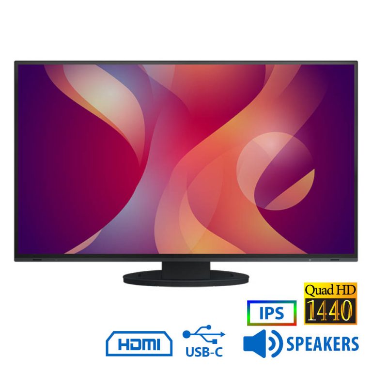 Used Monitor FlexScan EV2795 IPS/Eizo/27``QHD/2560x1440/Wide/Black/w/Speakers/DP & HDMI & USB Type-C