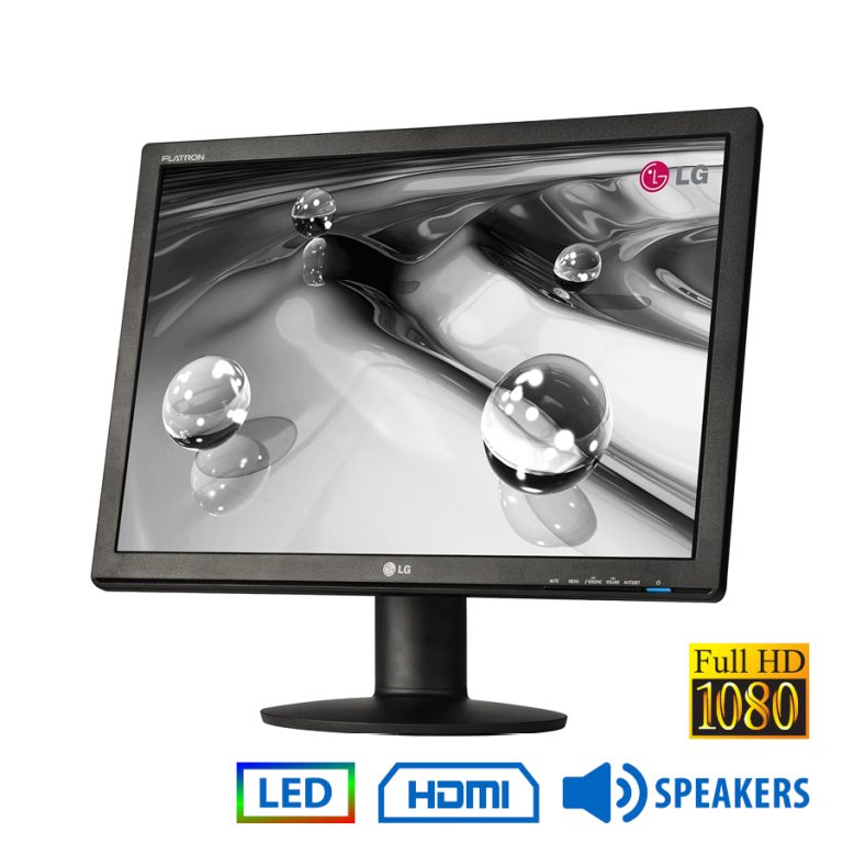 Used Monitor W2442PE LED/LG/24``FHD/1920x1080/Wide/Black/w/Speakers/D-SUB & DVI-D & HDMI