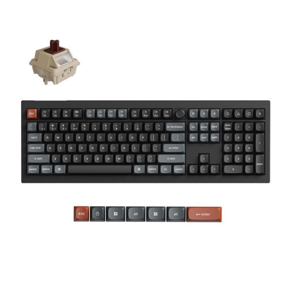 Keychron V6 Ultra (V6U-D3) QMK/VIA 8K Wireless Custom Mechanical Keyboard Brown Switch RGB 100% US