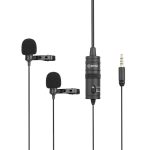 BOYA BY-M1DM wired mic Dual Lavalier Microphone