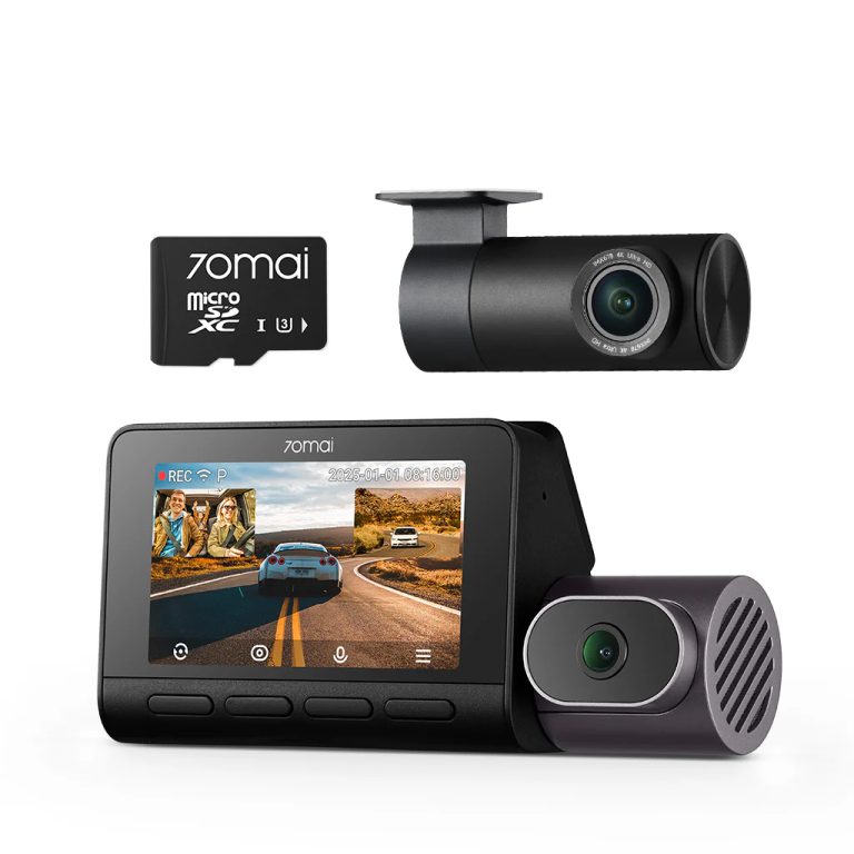 70mai Dash Cam 4K T800 & 1080 Rear Cam. & 128GB SD 3-Channel w/ Dual 4K