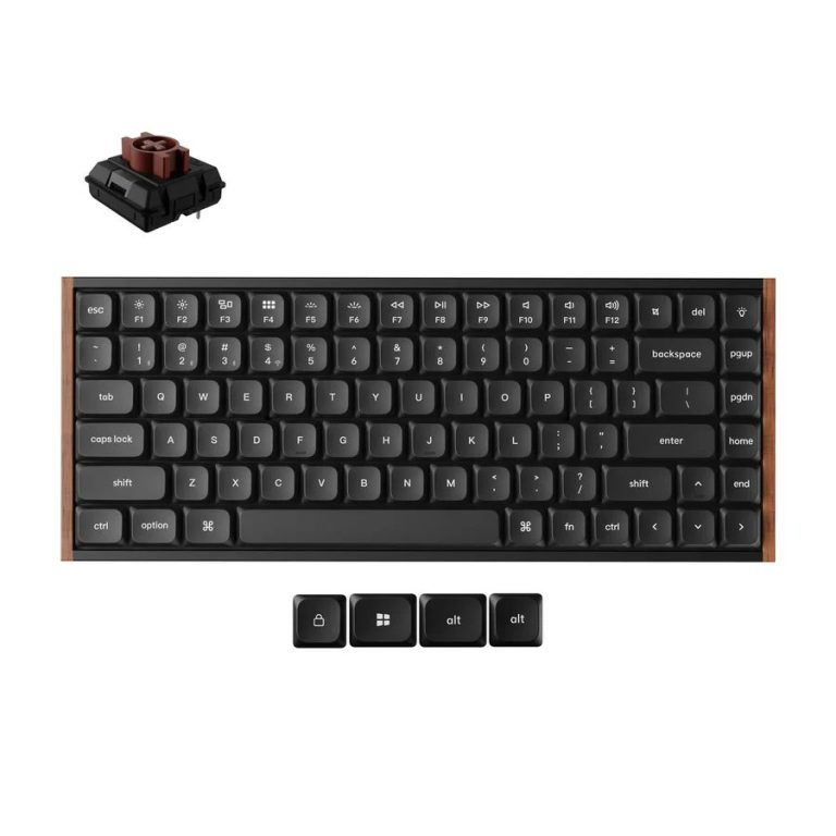 Keychron K3 Ultra (K3U-H3) ZMK 8K Wireless Mechanical Keyboard Brown Switch Low Profile Wood Fr. 75%