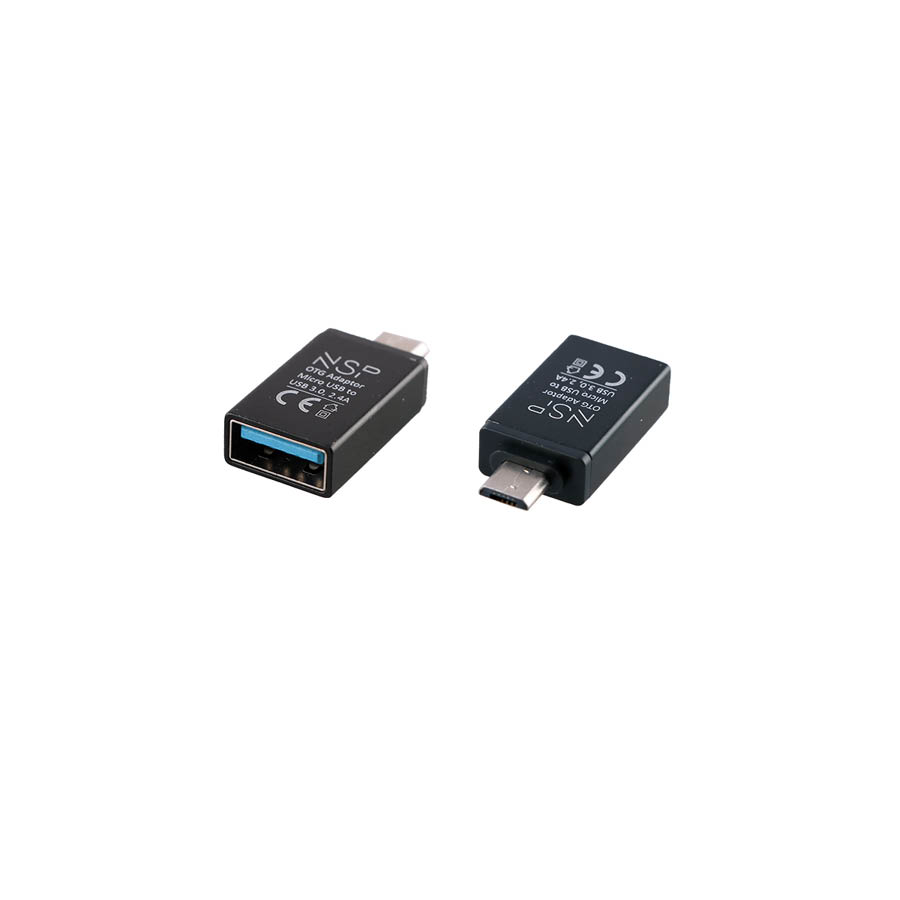 Μετατροπέας USB 3.0 OTG 2.4A FEMALE ΣΕ MICRO USB MALE BLACK NSP Μετατροπέας USB 3.0 OTG 2.4A FEMALE ΣΕ MICRO USB MALE BLACK NSP