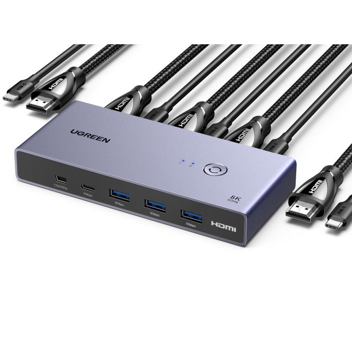 KVM Switch 2 θέσεων USB/USB-C/HDMI UGREEN 25961 - Repairland