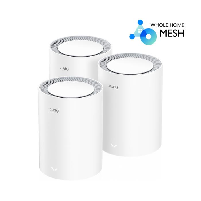 Mesh Cudy M3000 v2.0 Wi-Fi6 AX3000 White (3-Pack) - Repairland