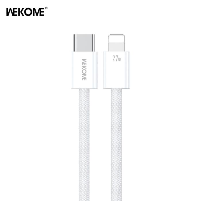 Καλώδιο Φόρτισης WK WDC-21 USB-C σε Lightning PD 27W 1m Λευκό - Repairland