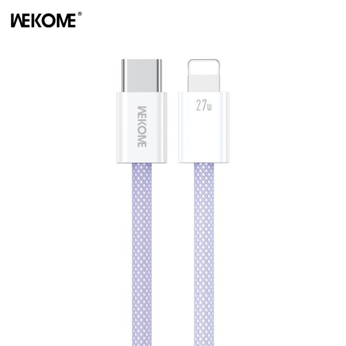 Καλώδιο Φόρτισης WK WDC-21 USB-C σε Lightning PD 27W 1m Μώβ - Repairland