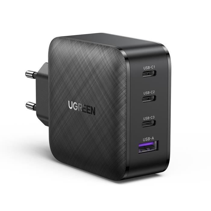 Φορτιστής Σπιτιού GaN PD 65W UGREEN CD224 70774 4 Θέσεων Μαύρο - Repairland
