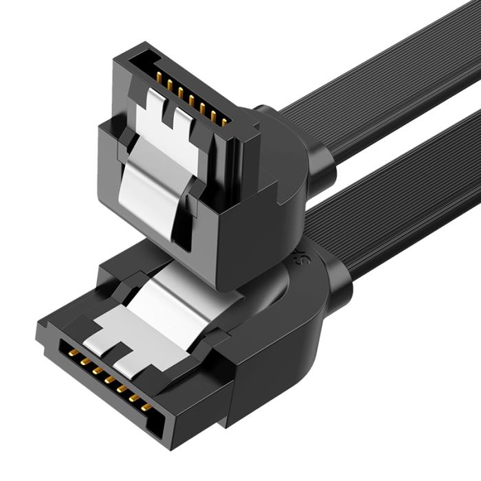 Καλώδιο SATA 3.0 M/M UGREEN US217 30797 0.50m Angled Flat Μαύρο - Repairland