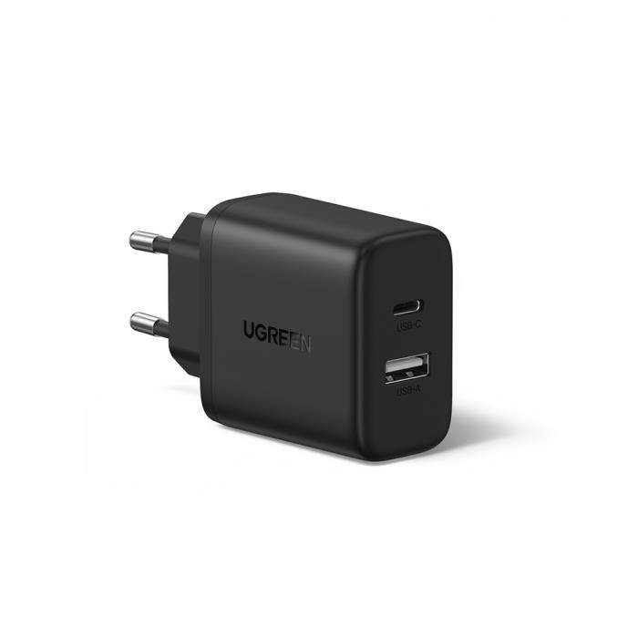 Φορτιστής Σπιτιού PD 20W UGREEN X227 45302 2 Θέσεων Μαύρο - Repairland