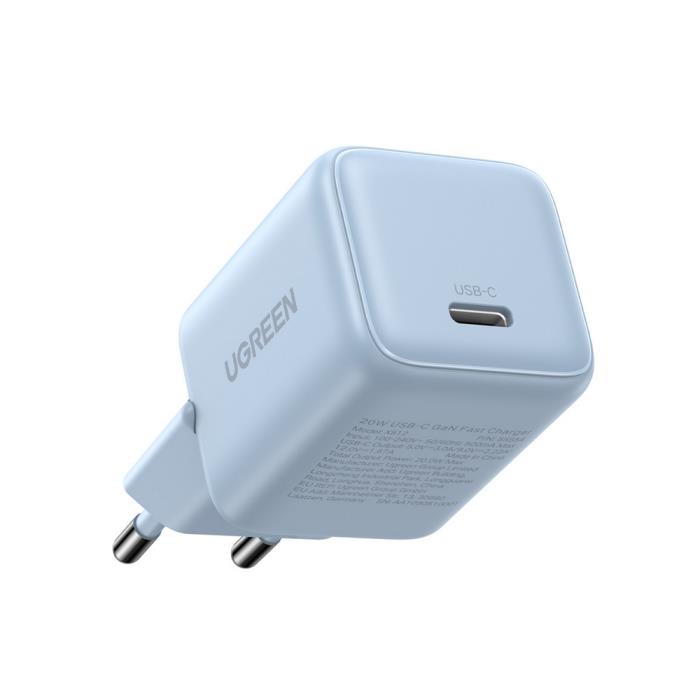 Φορτιστής Σπιτιού GaN PD 20W UGREEN X512 55555 1 Θέσης Μπλέ - Repairland