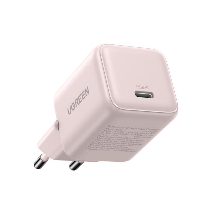 Φορτιστής Σπιτιού GaN PD 20W UGREEN X512 55556 1 Θέσης Ροζ - Repairland