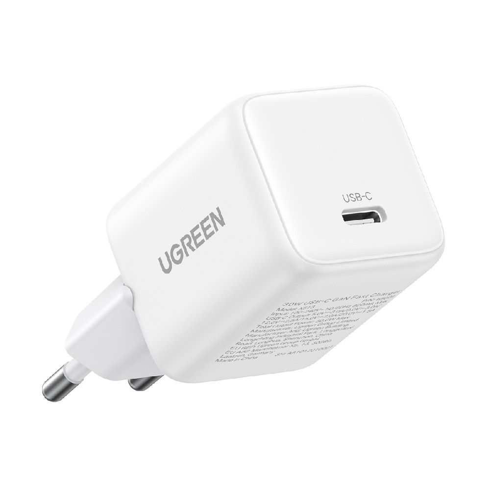 Φορτιστής Σπιτιού GaN PD 30W UGREEN X513 65009 1 Θέσης Λευκό - Repairland