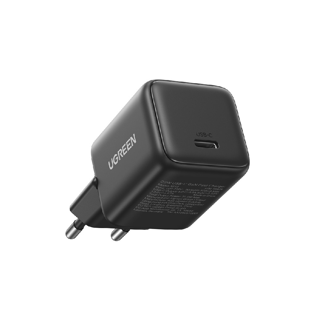 Φορτιστής Σπιτιού GaN PD 20W UGREEN X512 55528 1 Θέσης Γκρι - Repairland