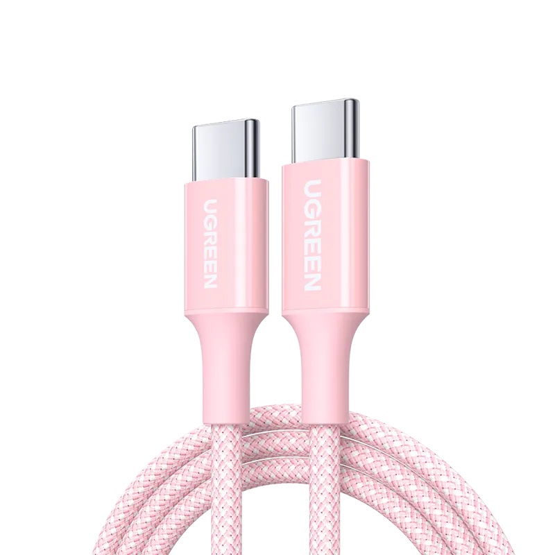 Καλώδιο Φόρτισης UGREEN L501 65246 USB-C σε USB-C PD 60W 2m Ροζ - Repairland