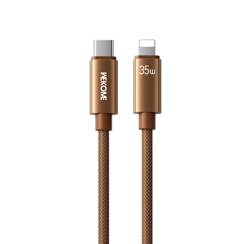 Καλώδιο Φόρτισης WK WDC-65 USB-C σε Lightning PD 35W 1.2m Καφέ - Repairland