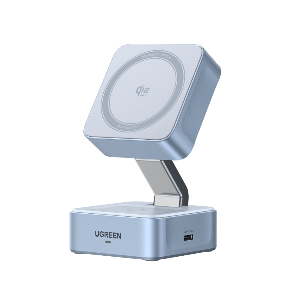Φορτιστής Σπιτιού 25W Qi2 UGREEN W752 55960B με Ασύρματη Φόρτιση Magnetic Γκρι - Repairland