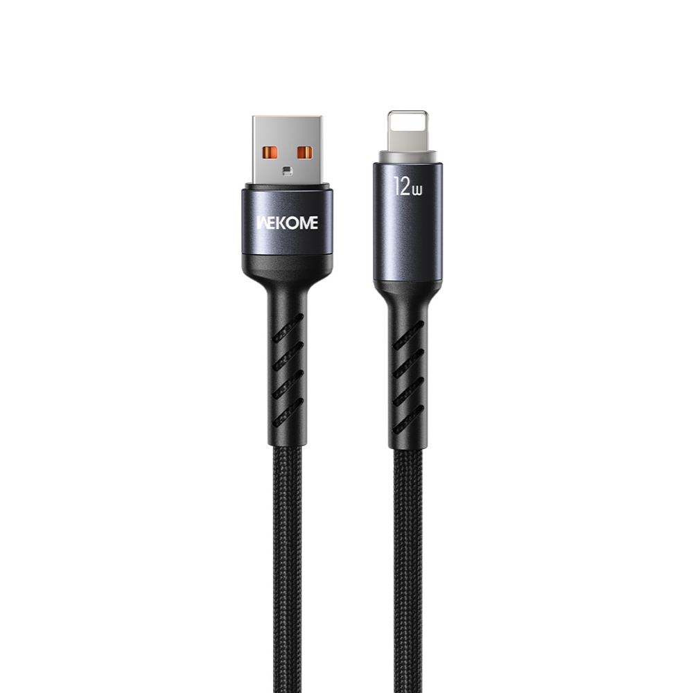 Καλώδιο Φόρτισης με LED WK WDC-C13i USB σε Lightning 1.2m Μαύρο - Repairland