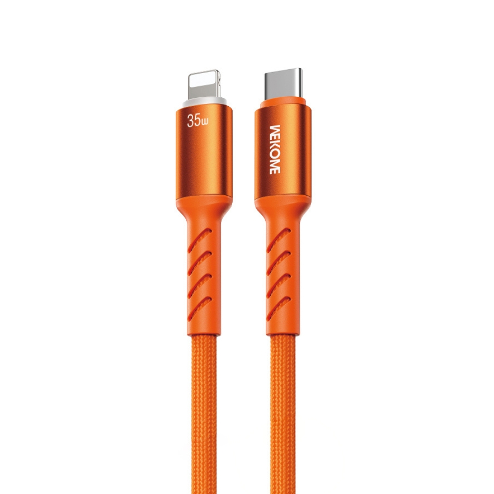 Καλώδιο Φόρτισης με LED WK WDC-C15 USB-C to Lightning PD 35W 1.2m Πορτοκαλί - Repairland