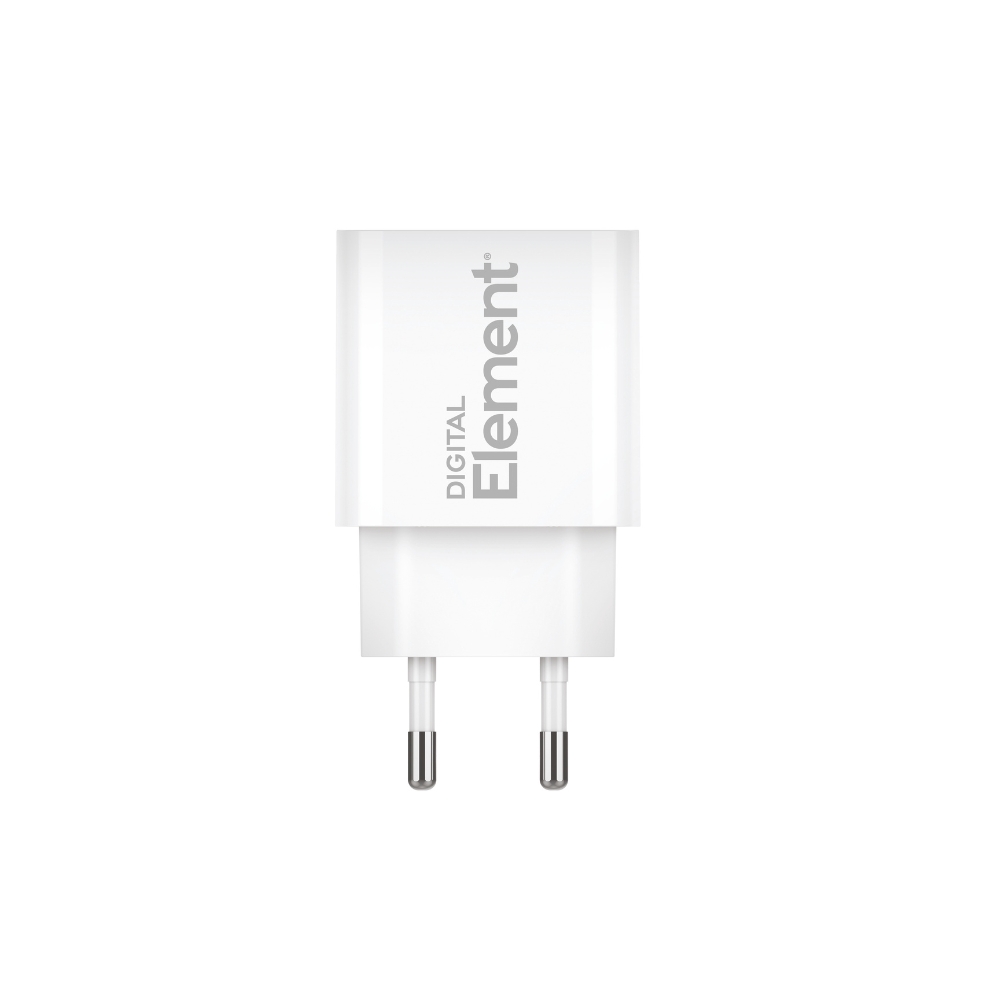 Φορτιστής Σπιτιού GaN PD 20W Element CH-100 2 Θέσεων Λευκό - Repairland
