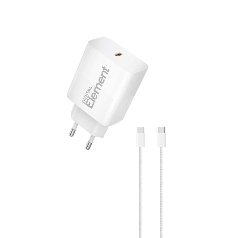 Φορτιστής Σπιτιού GaN PD 30W Element CH-250C 1 Θέσης