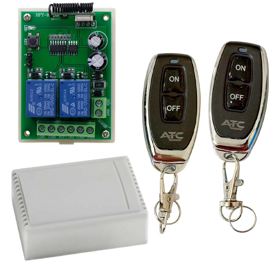Δικάναλος Δέκτης Εντολών KIT Με 2 Κοντρόλ KG12V (Μόνο 12V) Atc