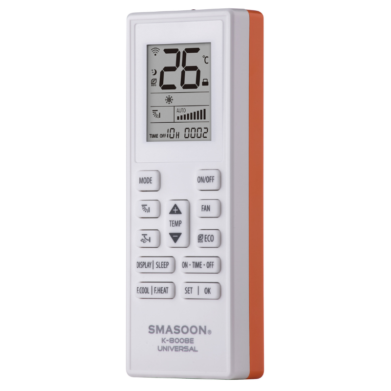 SMASOON K-8008E Universal Τηλεχειριστήριο Κλιματισμού Πορτοκαλί Oem