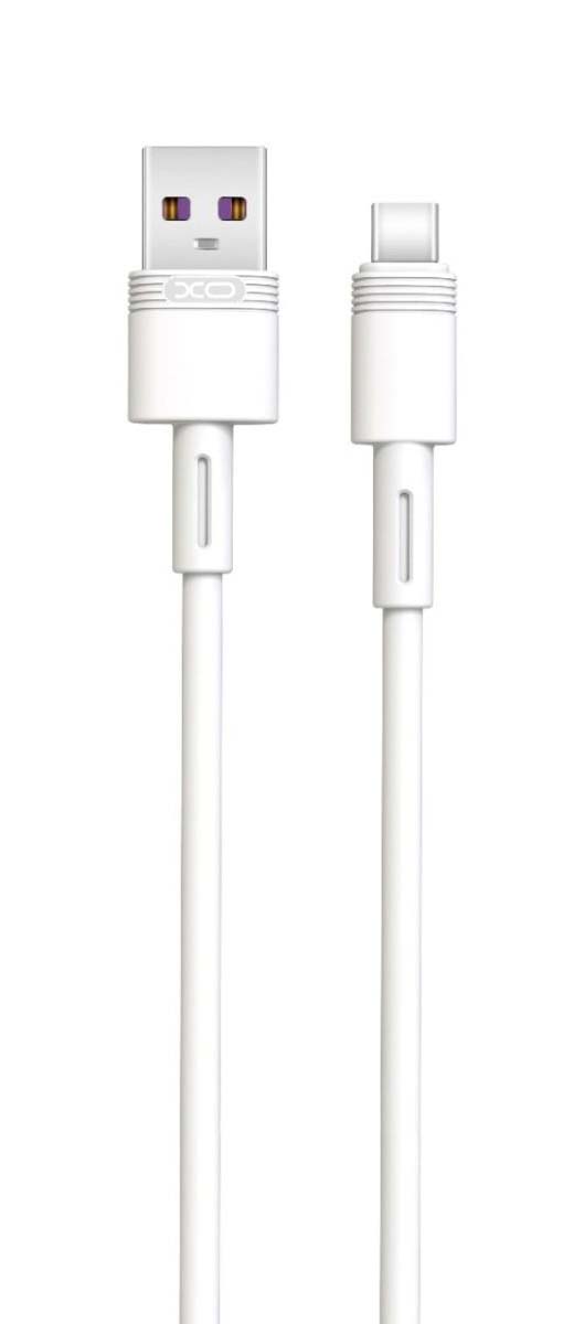 XO NB-Q166 5A Καλώδιο Ταχείας Φόρτισης Type-C Λευκό 1m XO