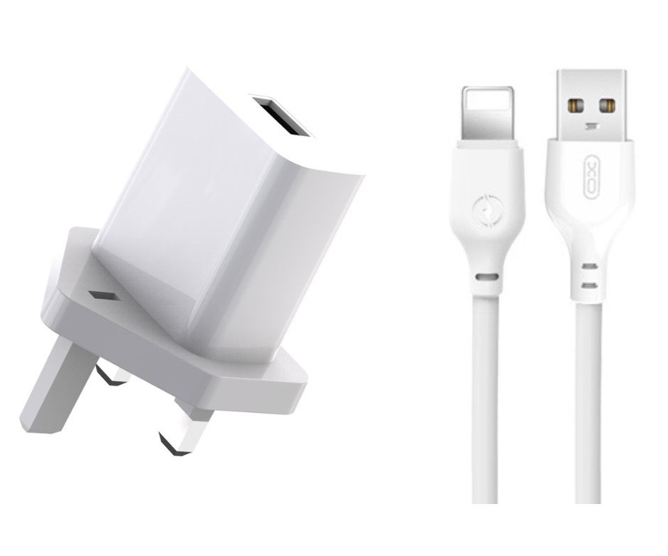 XO L99 Φορτιστής UK με Καλώδιο Lightning 2.4A XO