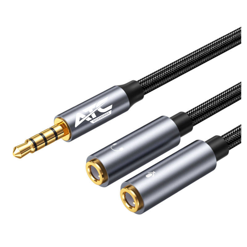 Μετατροπέας ATC HQ 3.5mm 4PIN Θηλ. Σε 2x 3.5mm 0.35m Atc