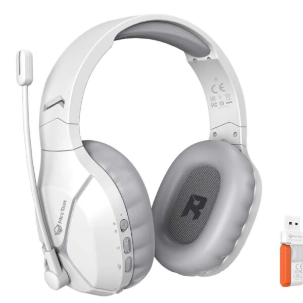 Meetion BTH011 2.4G Bluetooth Gaming Ακουστικά Λευκό Meetion