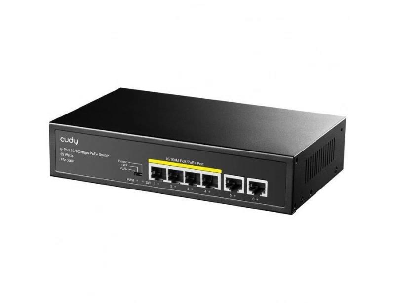 CUDY FS1006P 4+2Port 10/100M PoE+ SWITCH