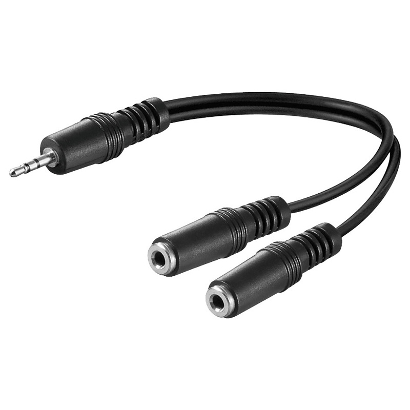 Καλώδιο Ήχου 3.5mm σε 2x 3.5mm Θηλ. 0.2m Oem