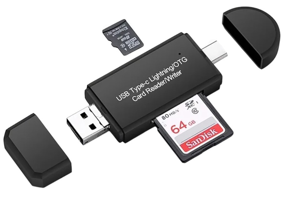 4in1 card reader Micro+2.0 A+Type C+Lightning Atc