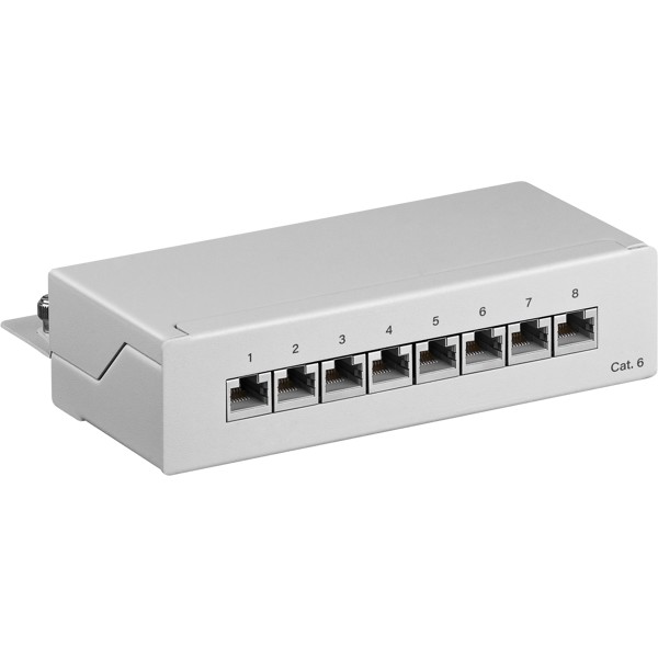 Goobay CAT 6 Patch Panel 8 Θυρών STP Mini/Desktop 93047 Γκρι Goobay