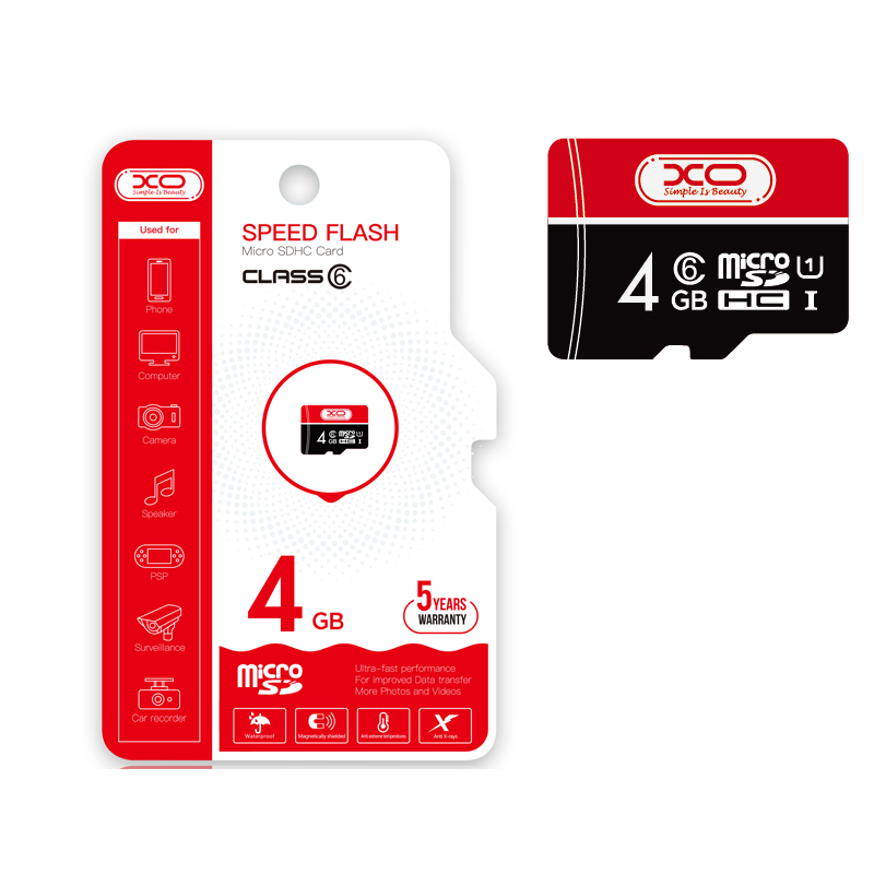 XO Κάρτα Μνήμης 4GB CL10 Micro SD XO