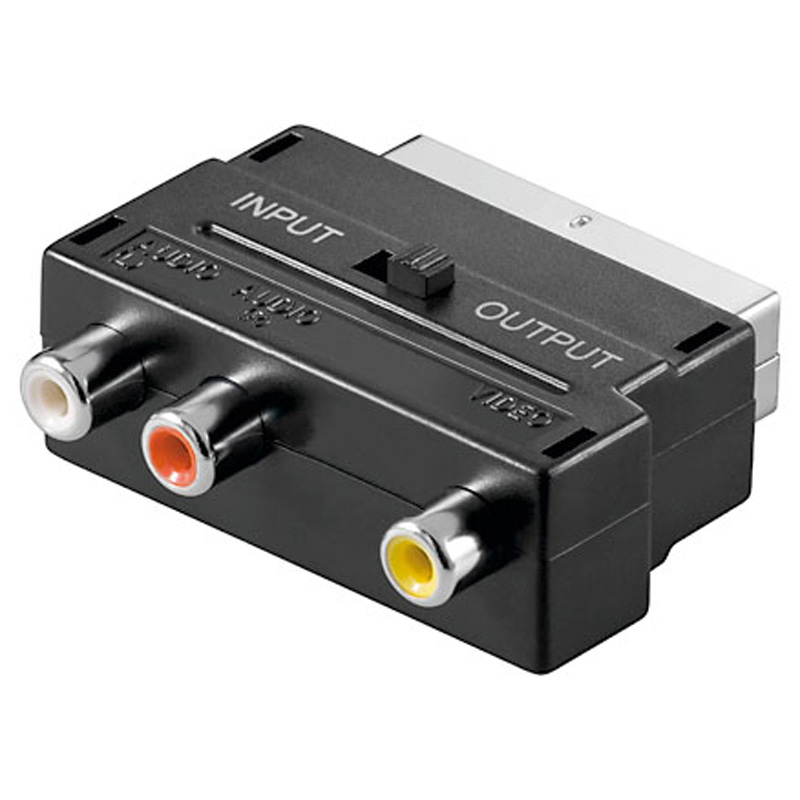 Μετατροπέας Scart σε 3 RCA Θηλ. με Διακόπτη Oem