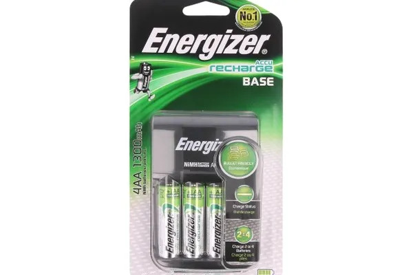 Energizer Base Φορτιστής Μπαταριών Ni-MH με 4 x R6/AA Μπαταρίες 1300 mAh Energizer