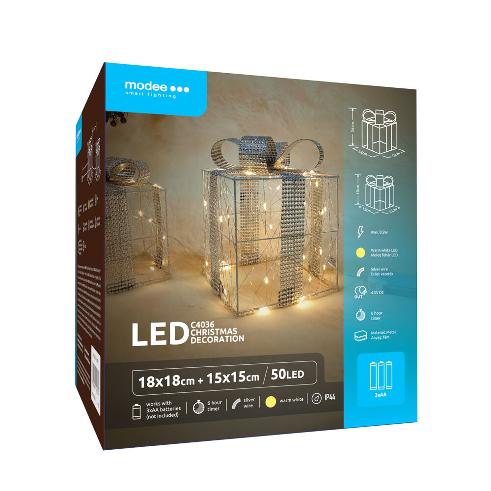 Modee Χριστουγεννιάτικη διακόσμηση LED με μπαταρία C4036 (50 LED) Ζεστό λευκό Modee Lighting