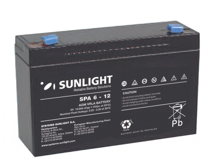 Sunlight Μολύβδου 6V.12A Alarm Sunlight