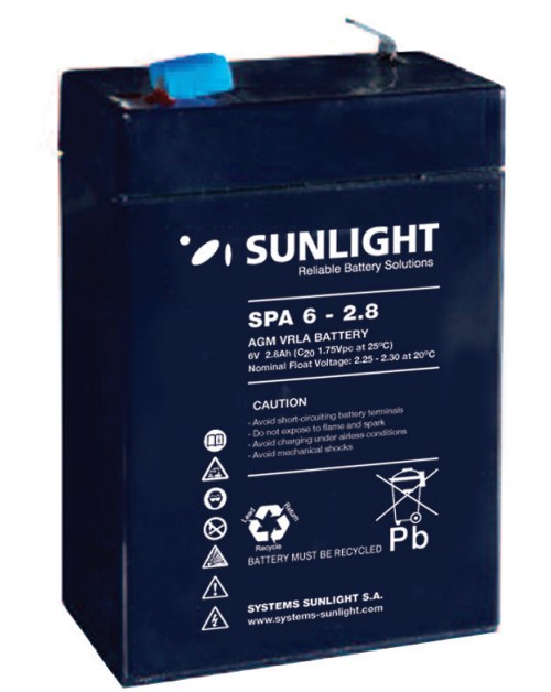 Sunlight Μολύβδου 6V 2.8A Sunlight