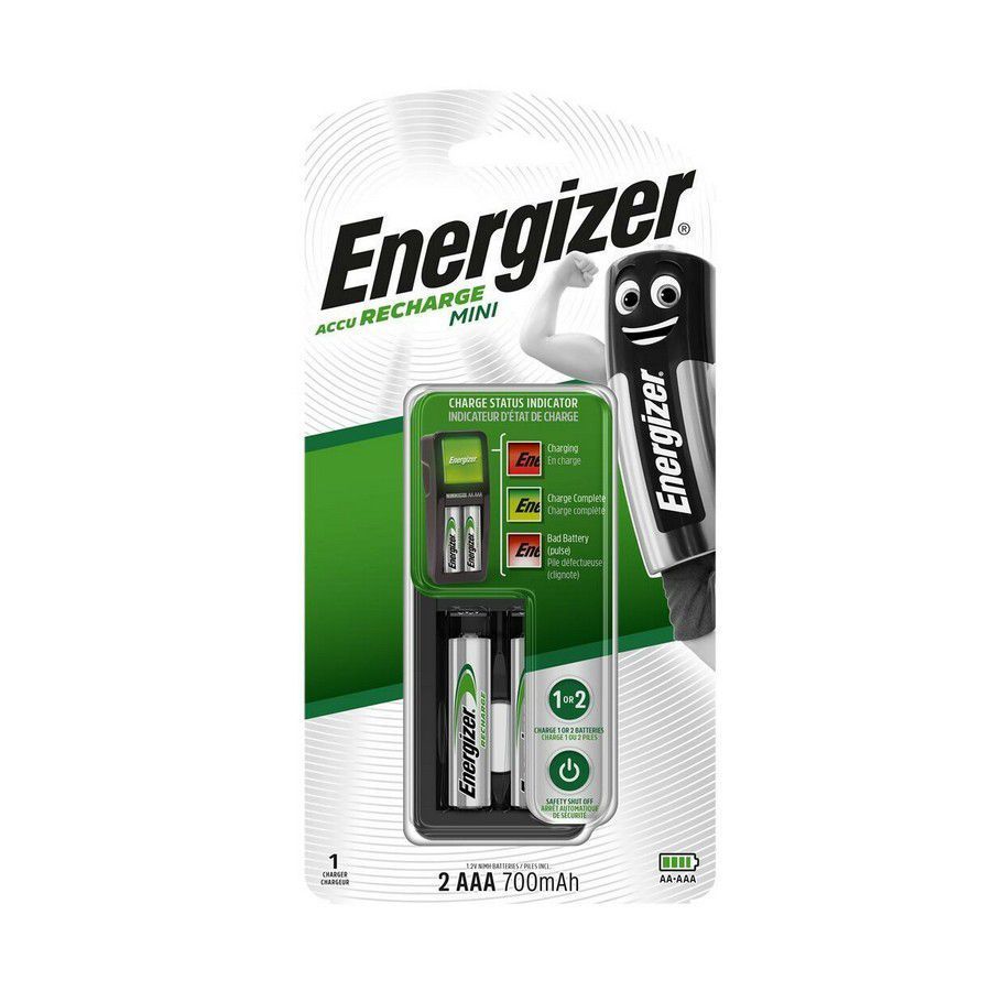 Energizer Mini Φορτιστής με 2× AAA 700mAh Μπαταρίες Energizer