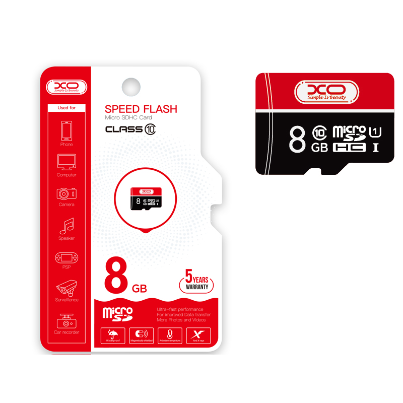 XO Κάρτα Μνήμης 8GB CL10 Micro SD XO