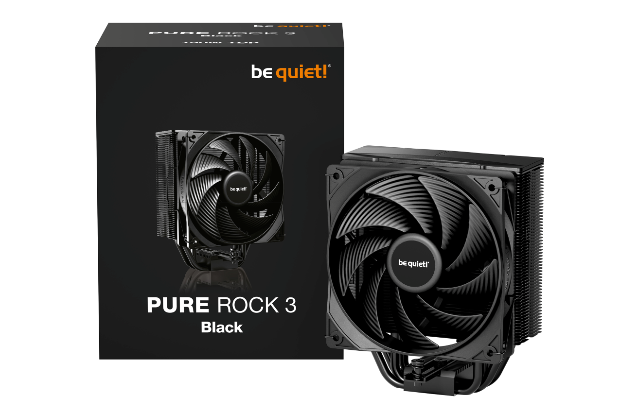 BEQUIET CPU AIR COOLER PURE ROCK 3 BLACK BK039 BEQUIET