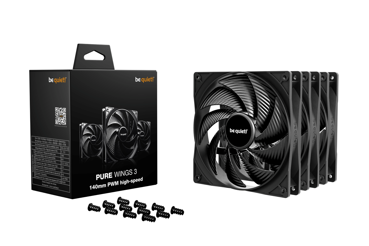 BEQUIET FAN PURE WINGS 3 140MM PWM HIGH SPEED TRIPLE-PACK BL138 BEQUIET